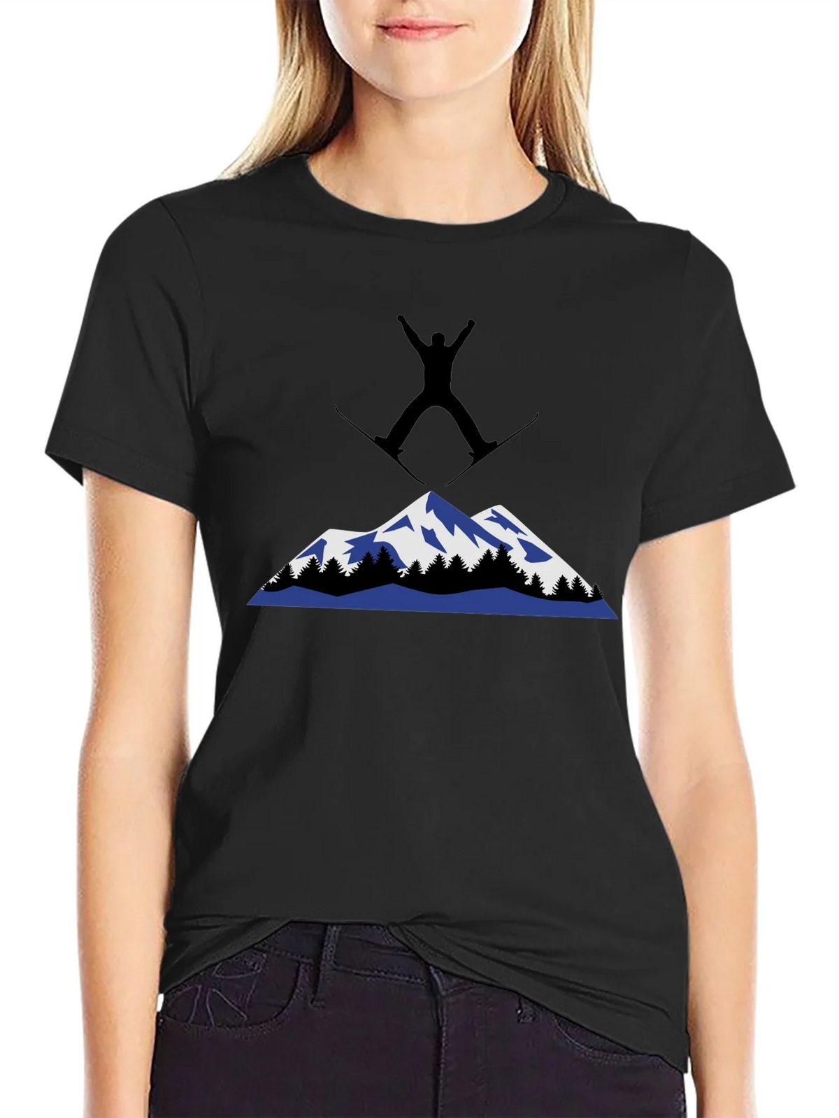 Mountain Skiing Graphic T-Shirt product image 2