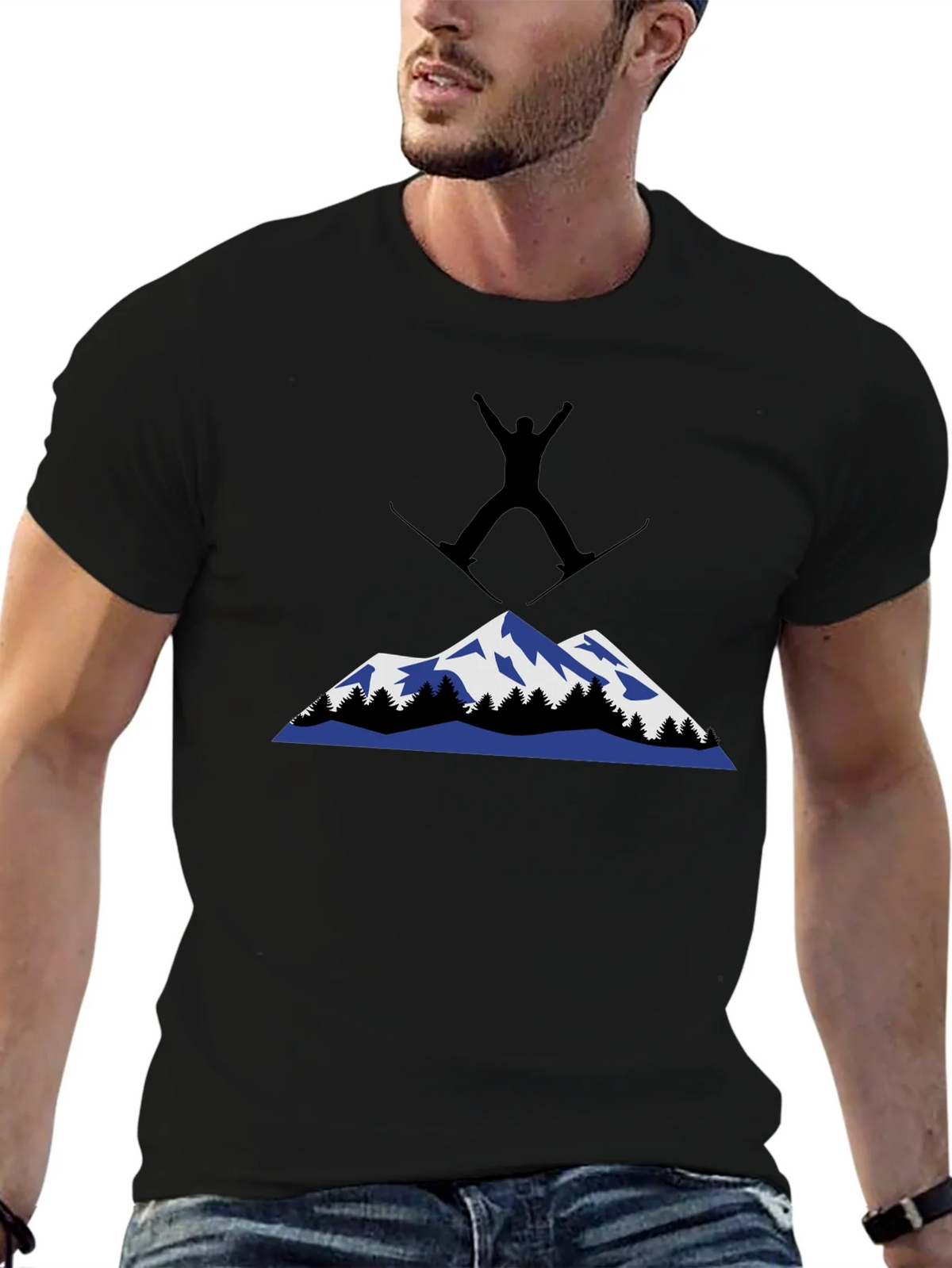 Mountain Skiing Graphic T-Shirt product image 6