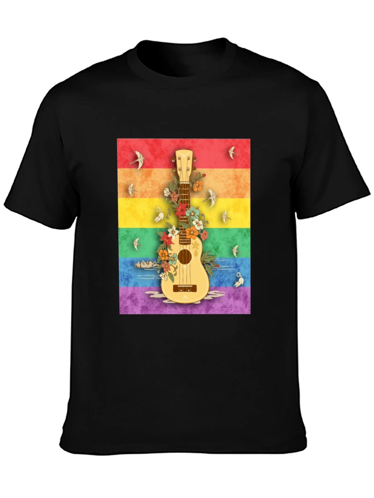 Rainbow Ukulele Graphic Tee product image 3