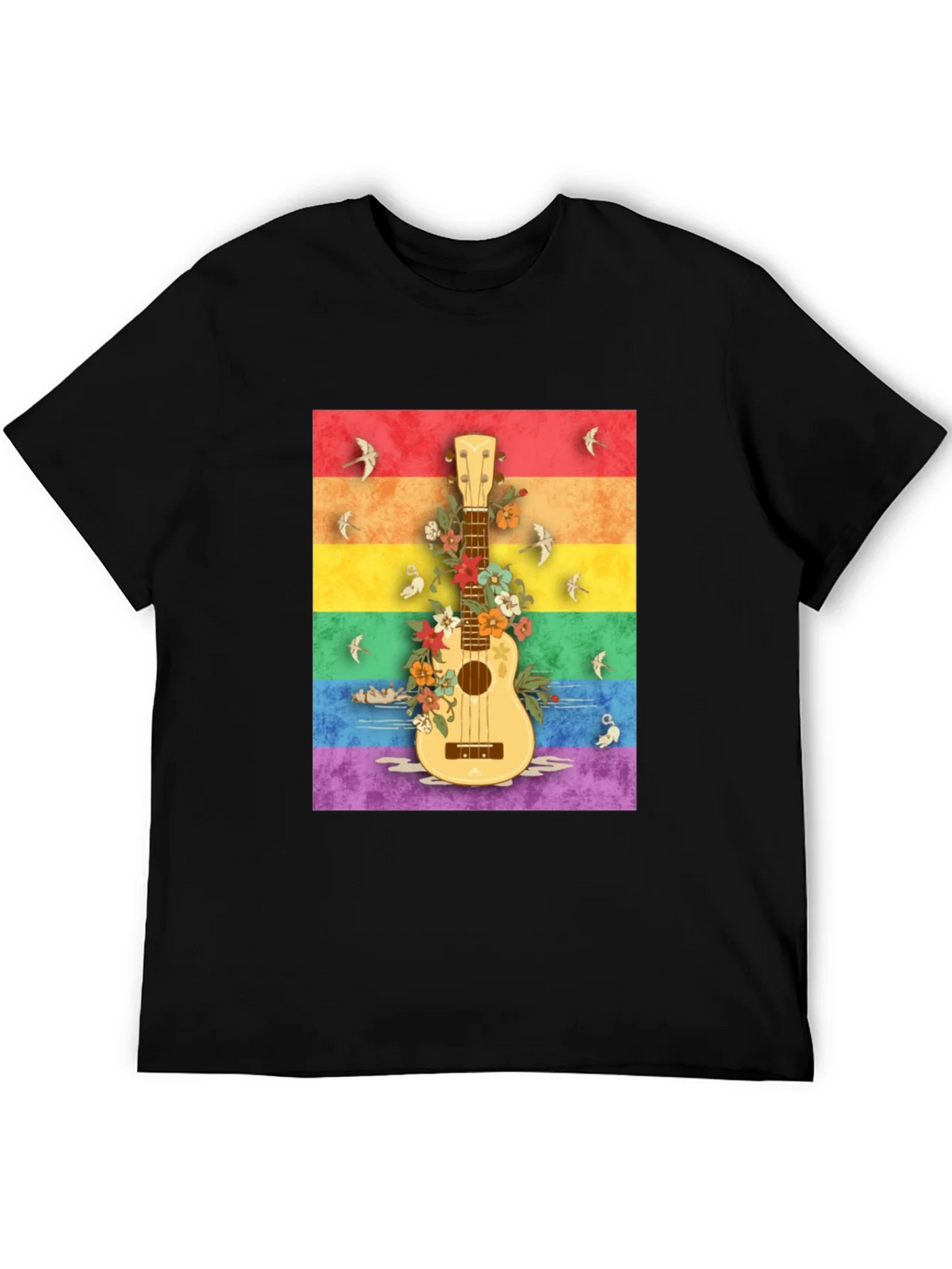 Rainbow Ukulele Graphic Tee product image 5