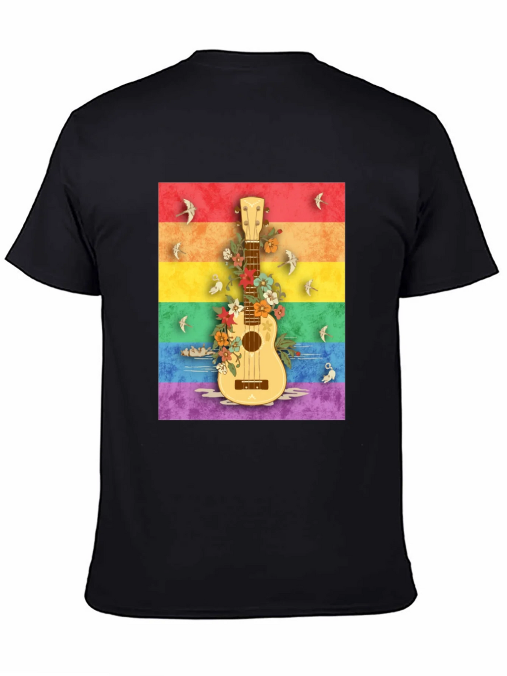 Rainbow Ukulele Graphic Tee product image 4