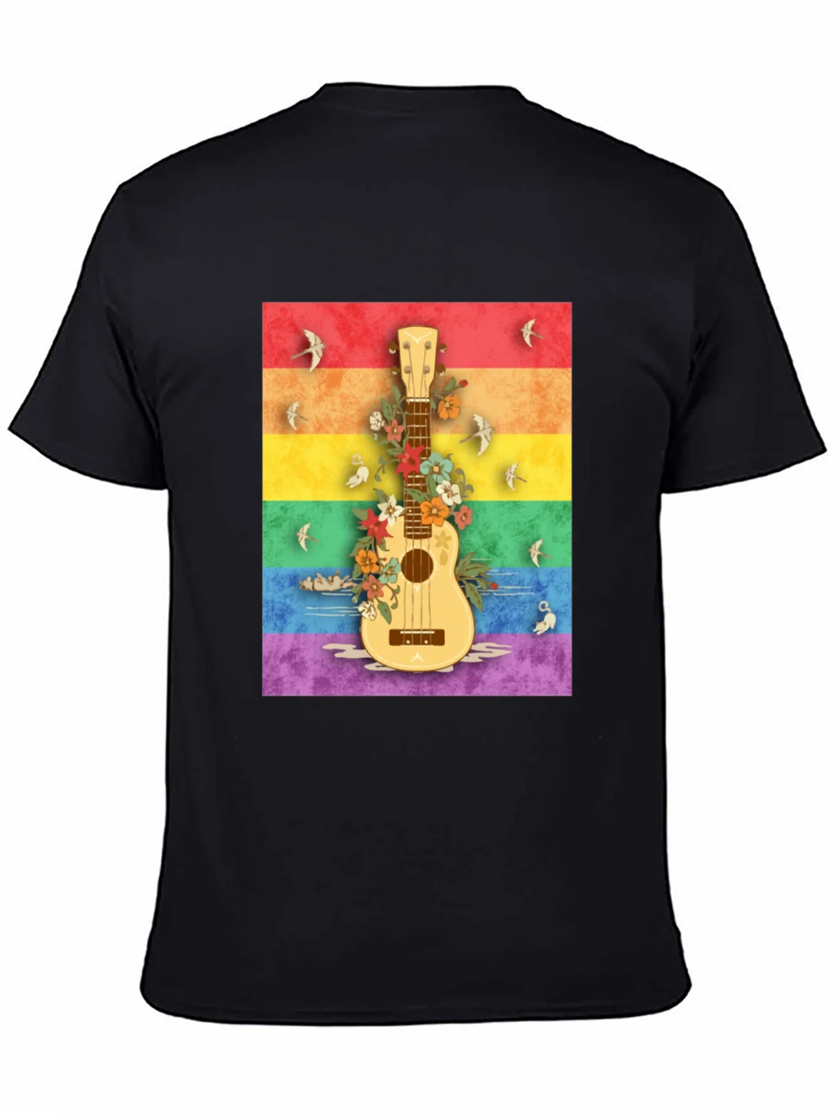 Rainbow Ukulele Graphic Tee product image 4