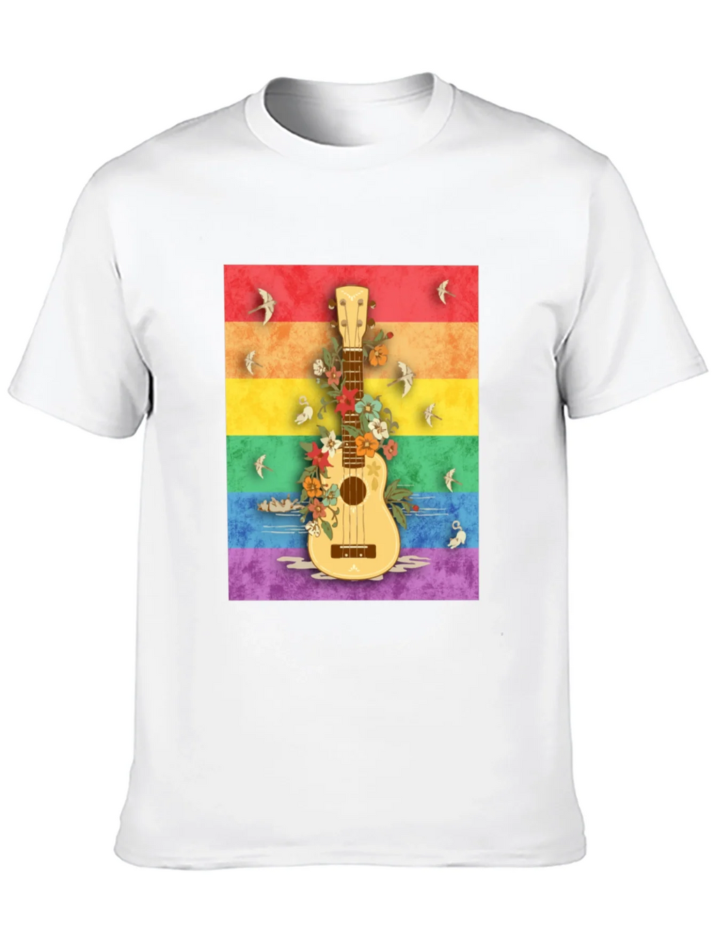 Rainbow Ukulele Graphic Tee product image 9