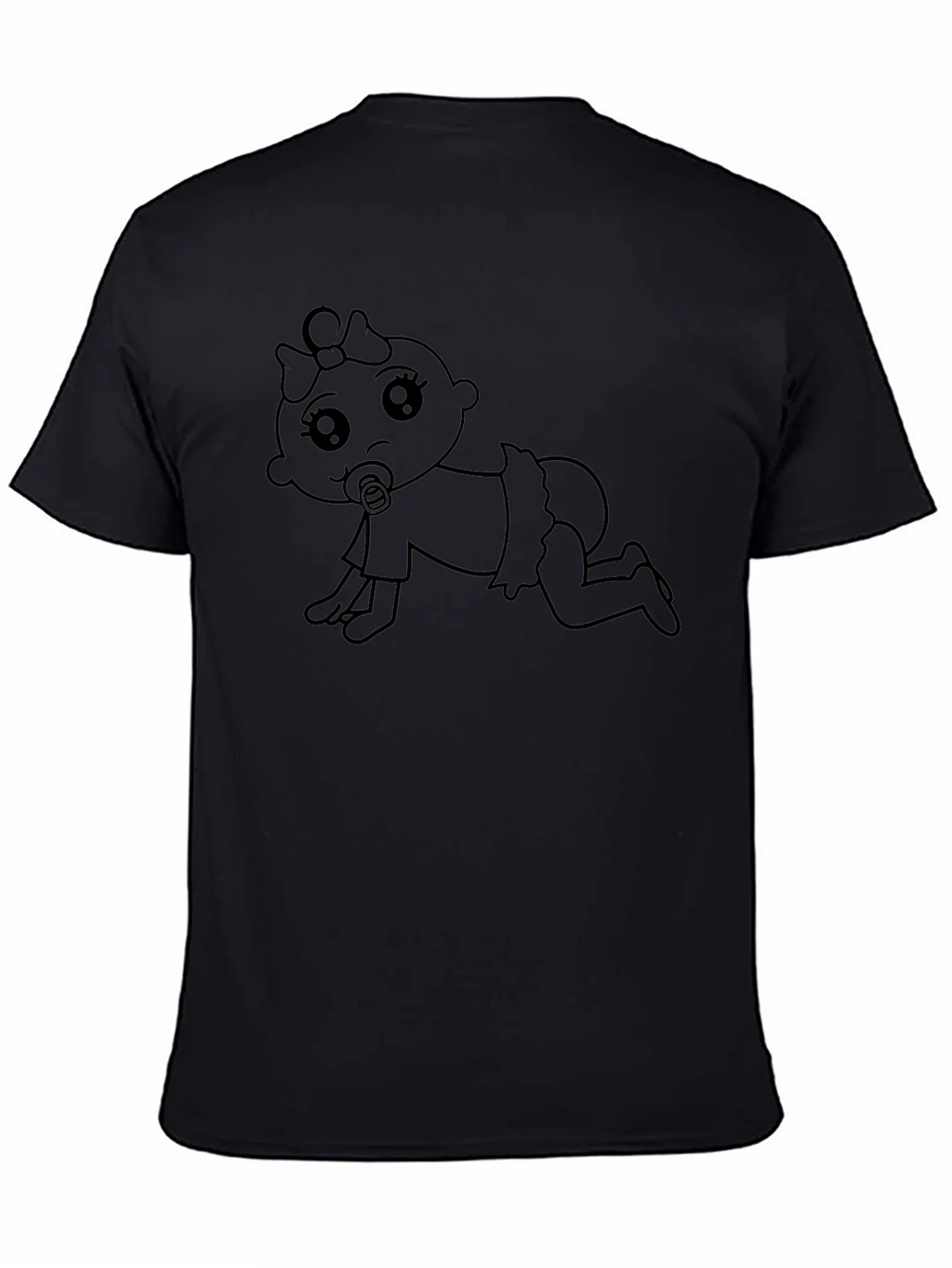 Cute Baby Graphic Tee - Black T-Shirt product image 4