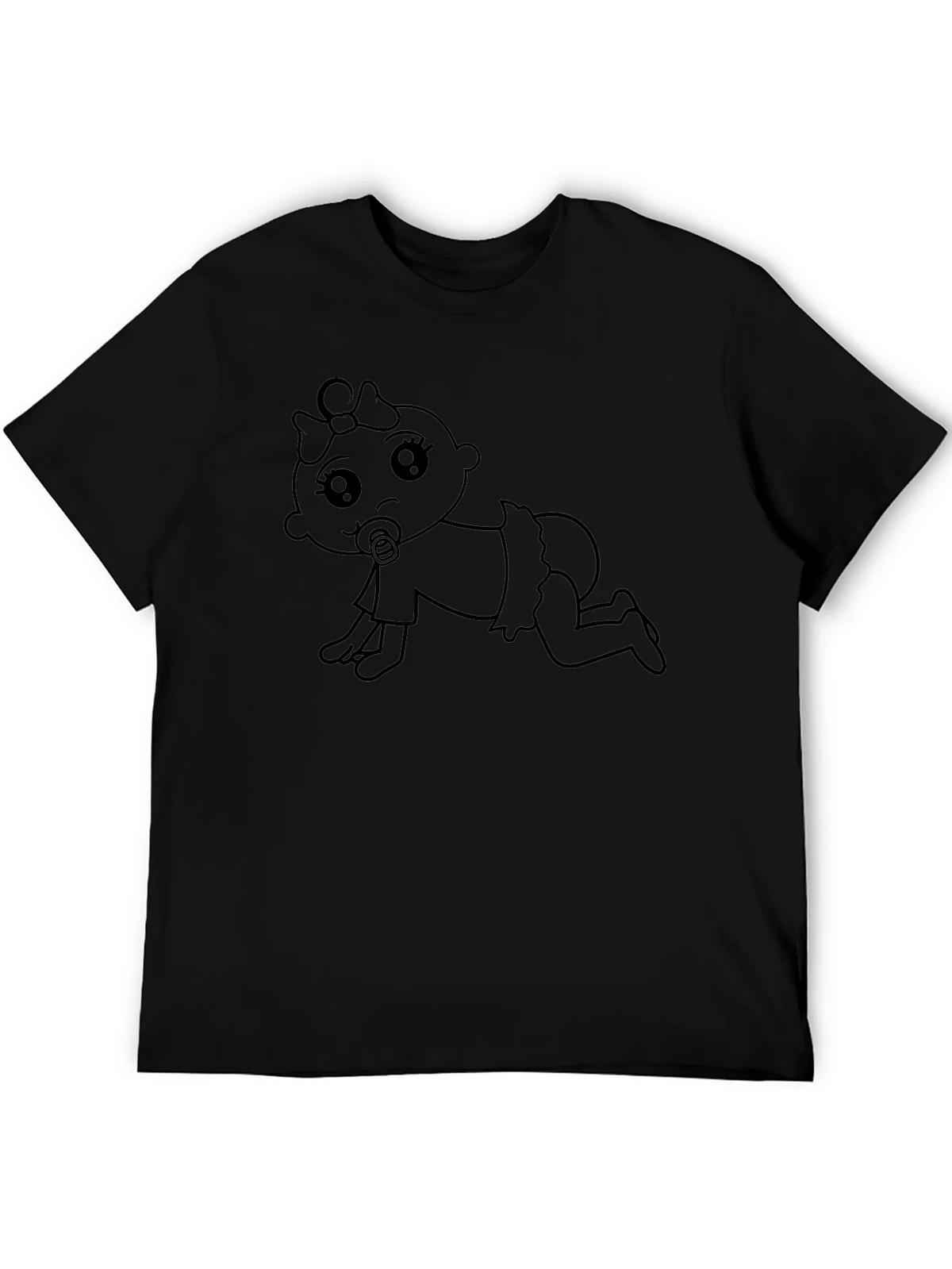 Cute Baby Graphic Tee - Black T-Shirt product image 5