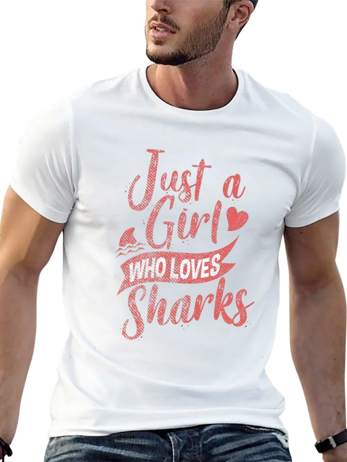 Just a Girl Who Loves Sharks Graphic T-Shirt product image 10