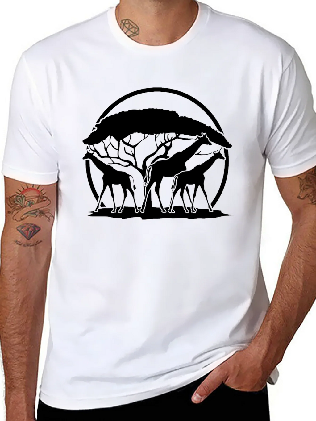 Giraffe Silhouette Graphic Tee product image 7