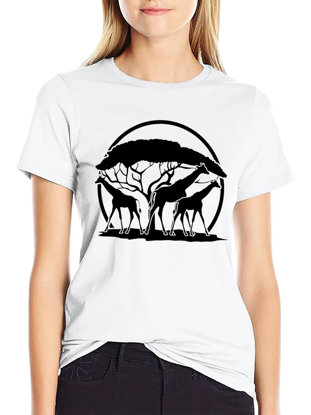 Giraffe Silhouette Graphic Tee product image 8