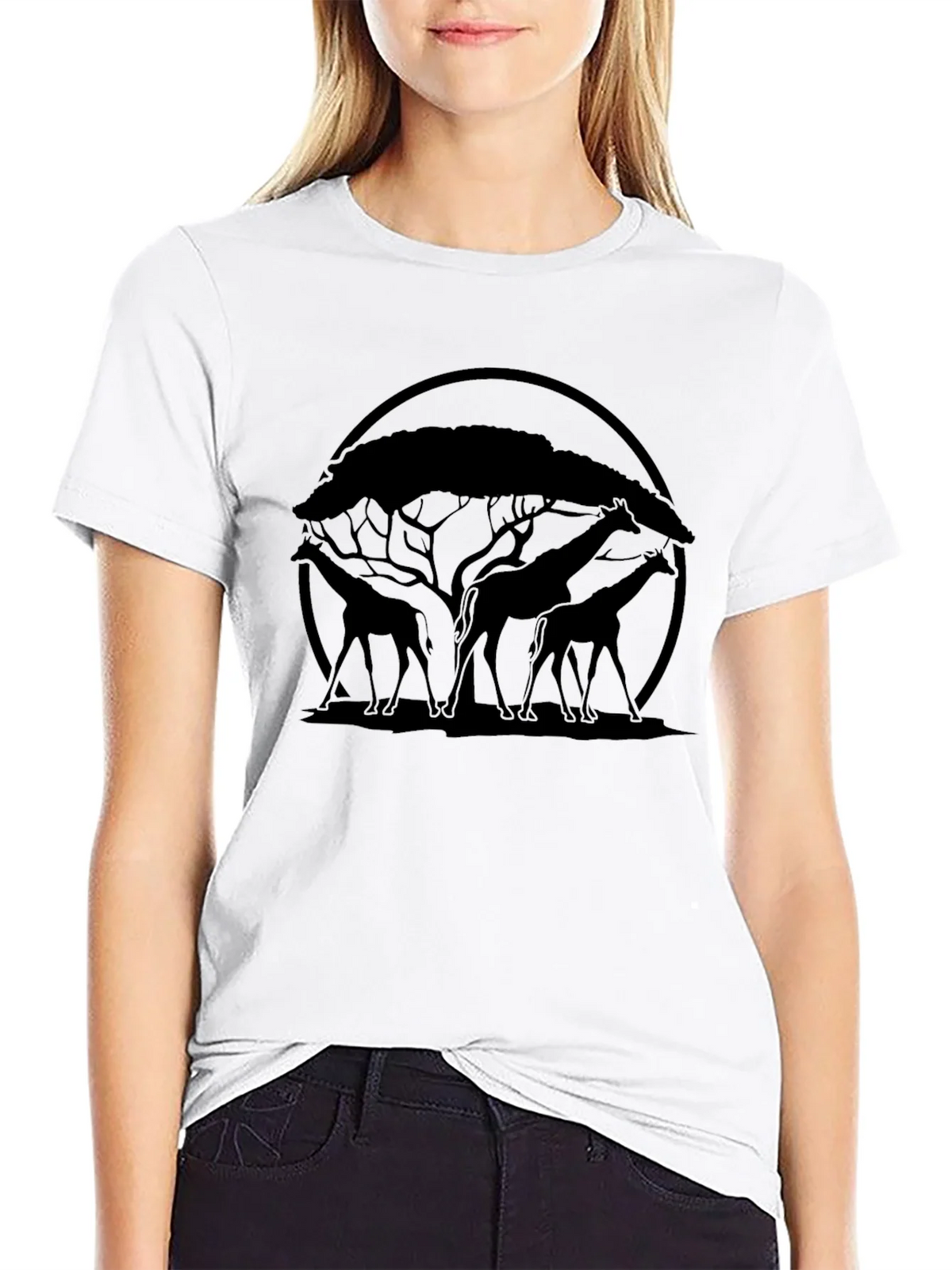 Giraffe Silhouette Graphic Tee product image 8
