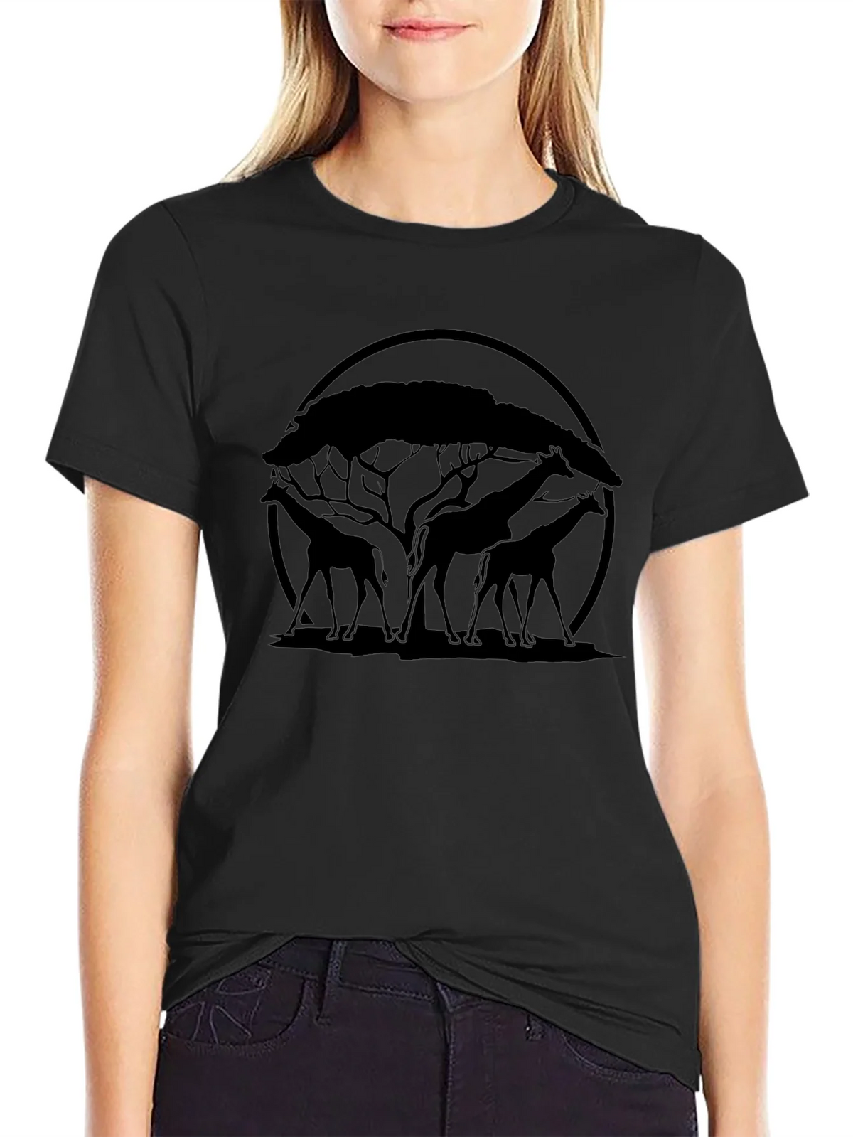Giraffe Silhouette Graphic Tee product image 2