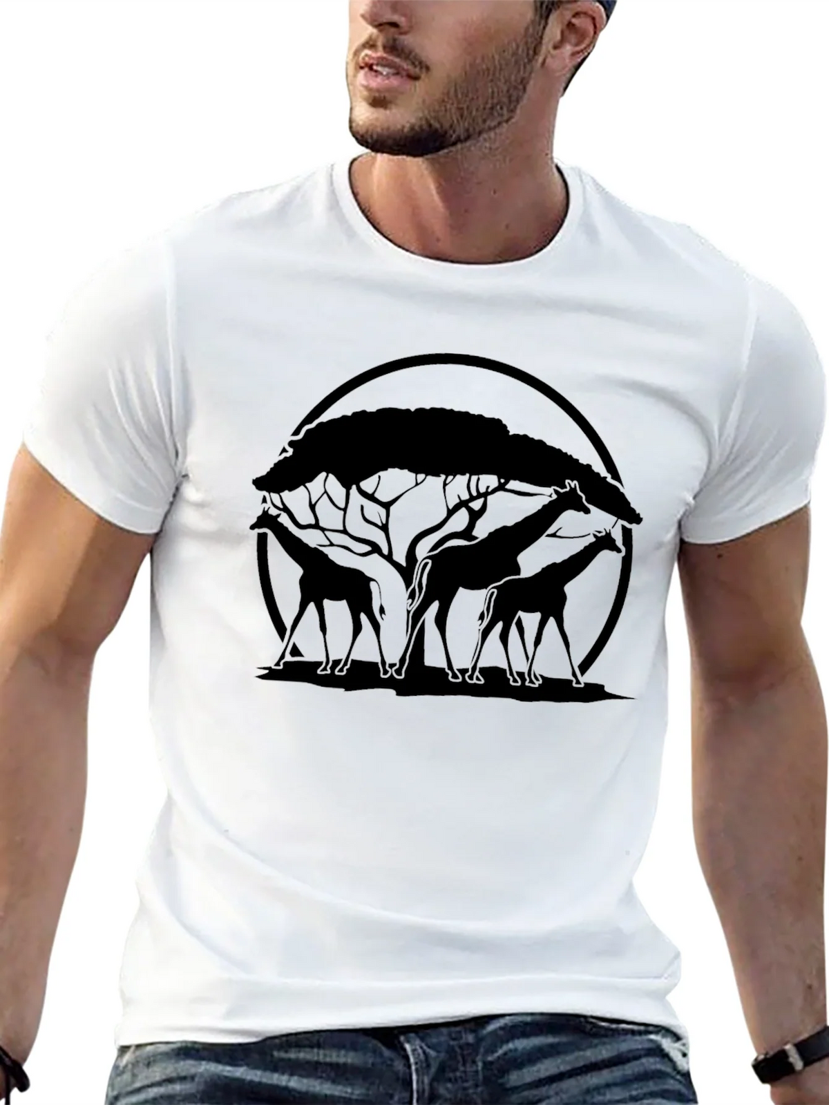 Giraffe Silhouette Graphic Tee product image 12