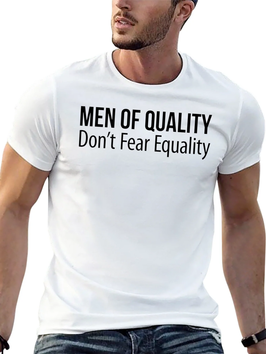 Men of Quality Equality T-Shirt - Black Graphic Tee product image 7