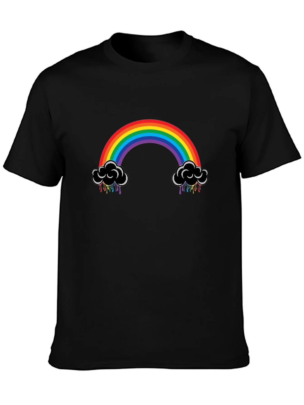 Rainbow Cloud Black T-Shirt product image 3