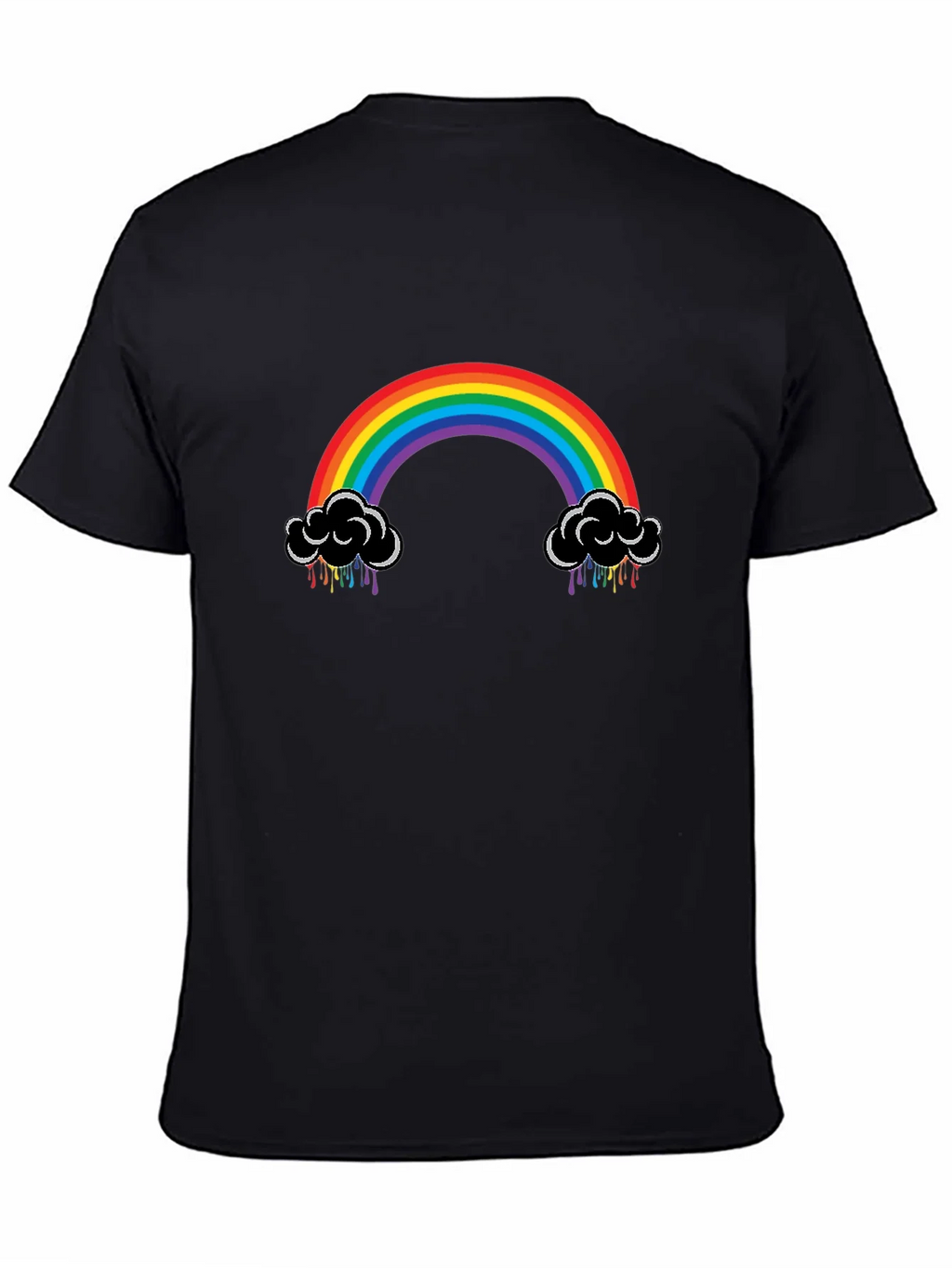 Rainbow Cloud Black T-Shirt product image 4