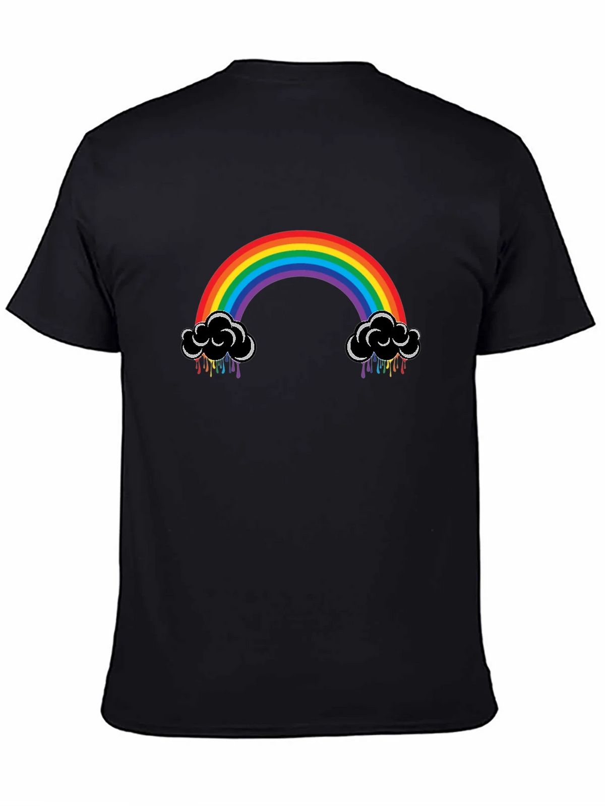 Rainbow Cloud Black T-Shirt product image 4