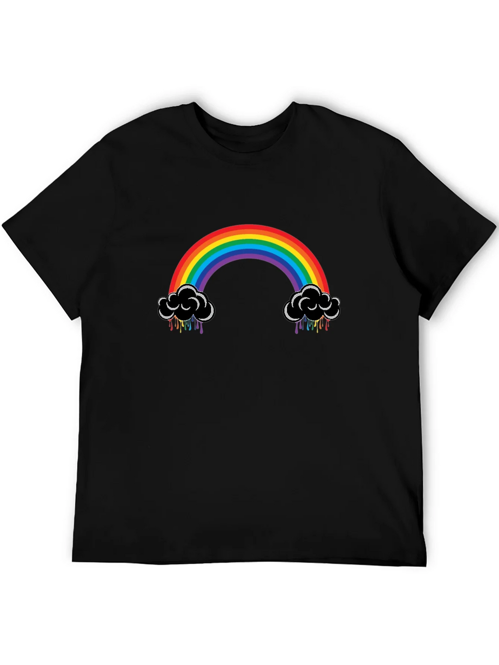 Rainbow Cloud Black T-Shirt product image 5
