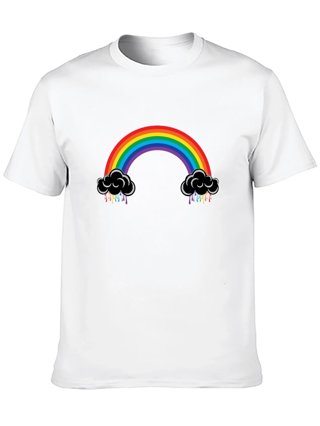 Rainbow Cloud Black T-Shirt product image 9