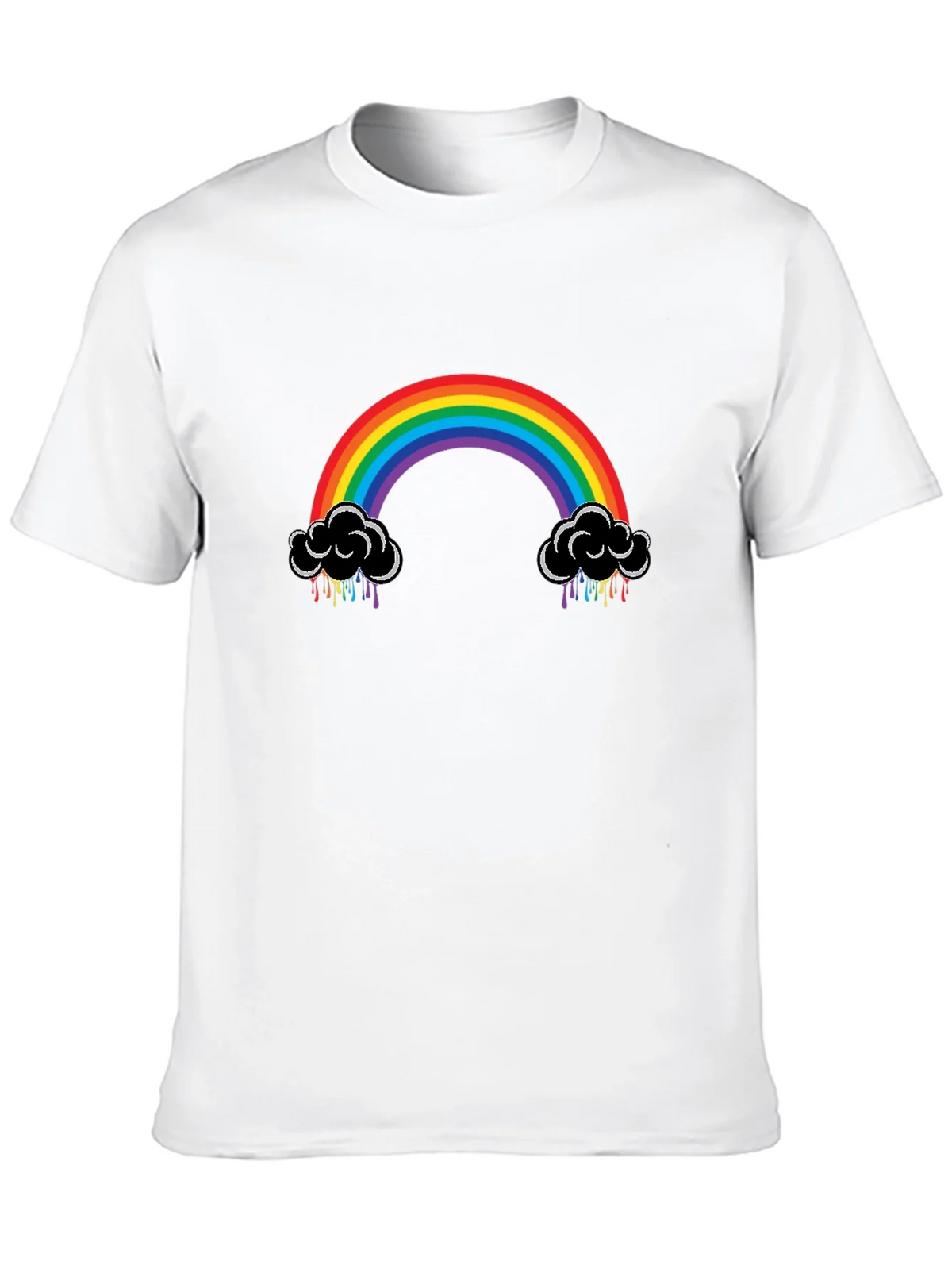 Rainbow Cloud Black T-Shirt product image 9