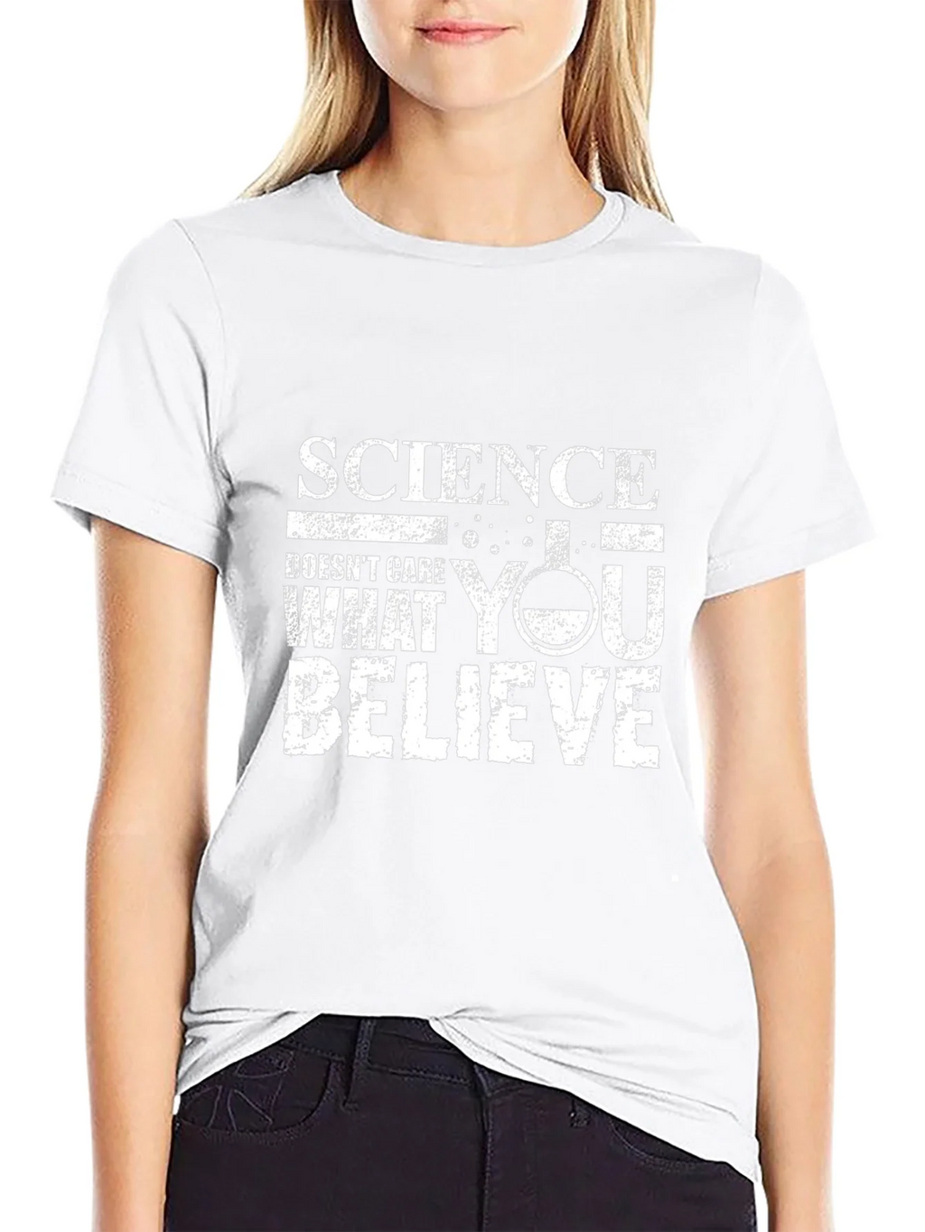 Science Doesnt Care T-Shirt - Black Cotton Tee product image 3