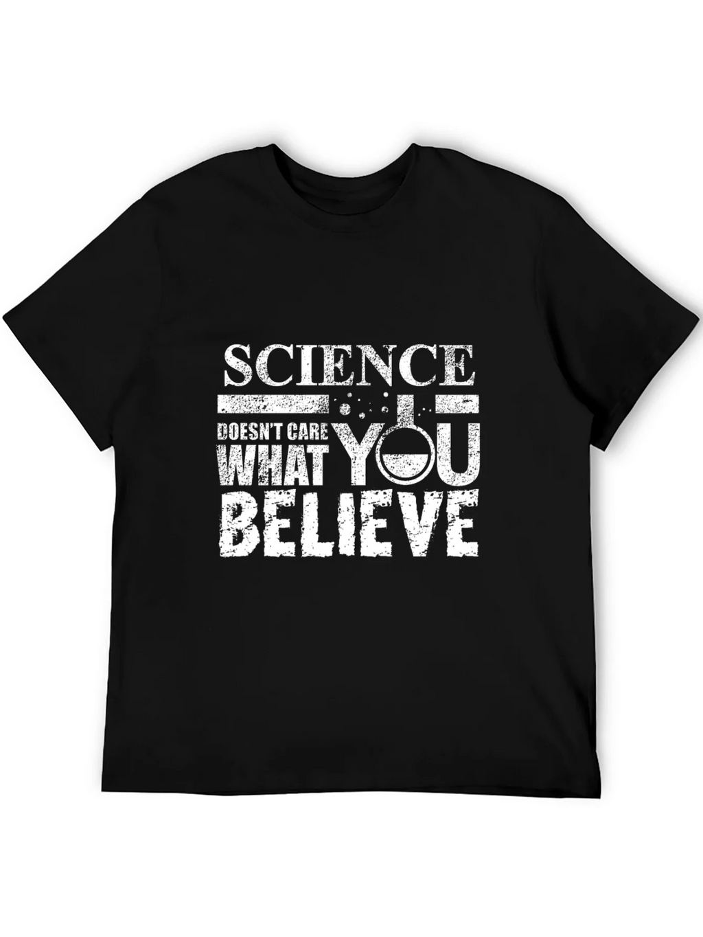 Science Doesnt Care T-Shirt - Black Cotton Tee product image 2