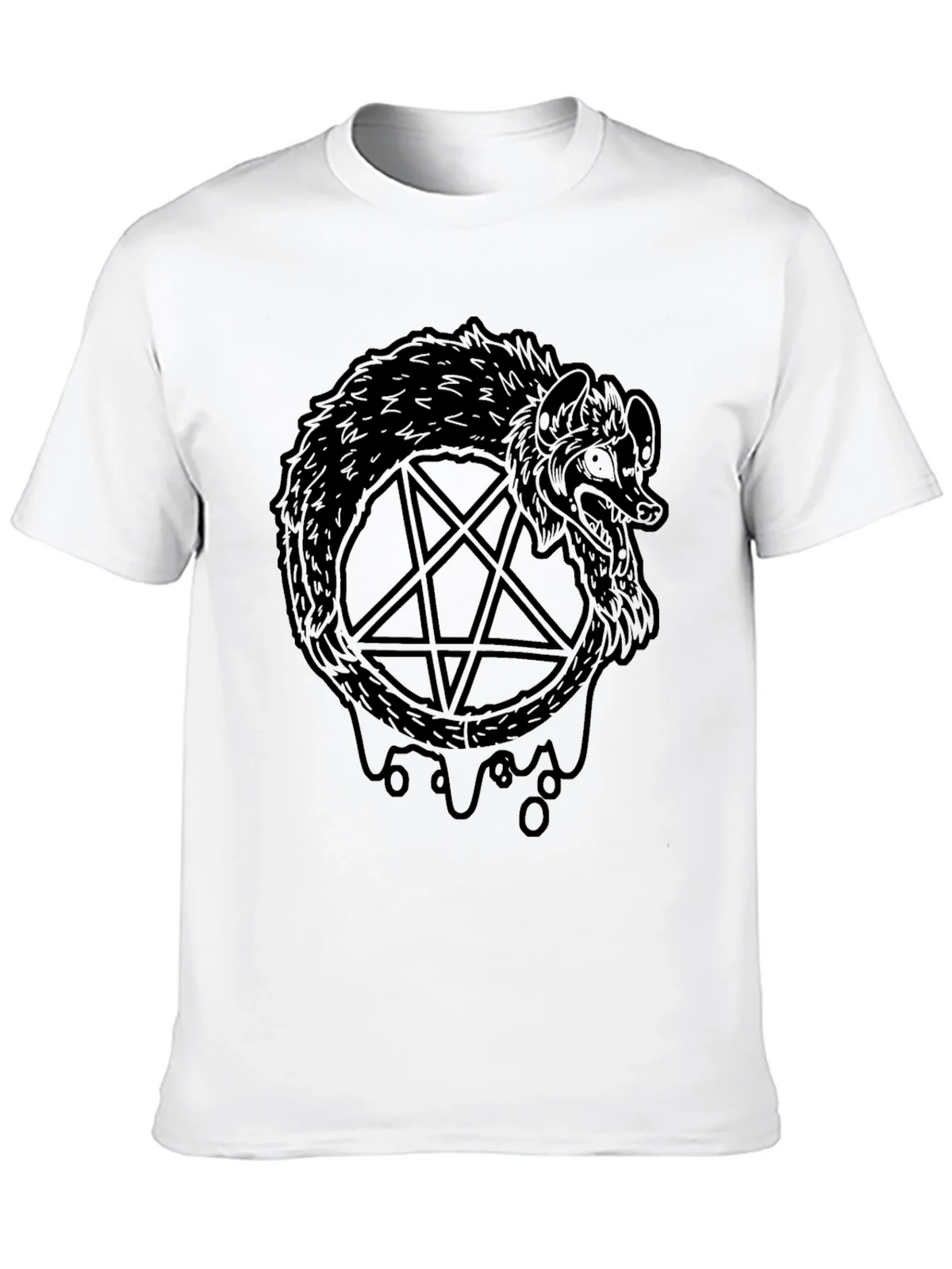 Ouroboros Pentagram Black T-Shirt product image 9