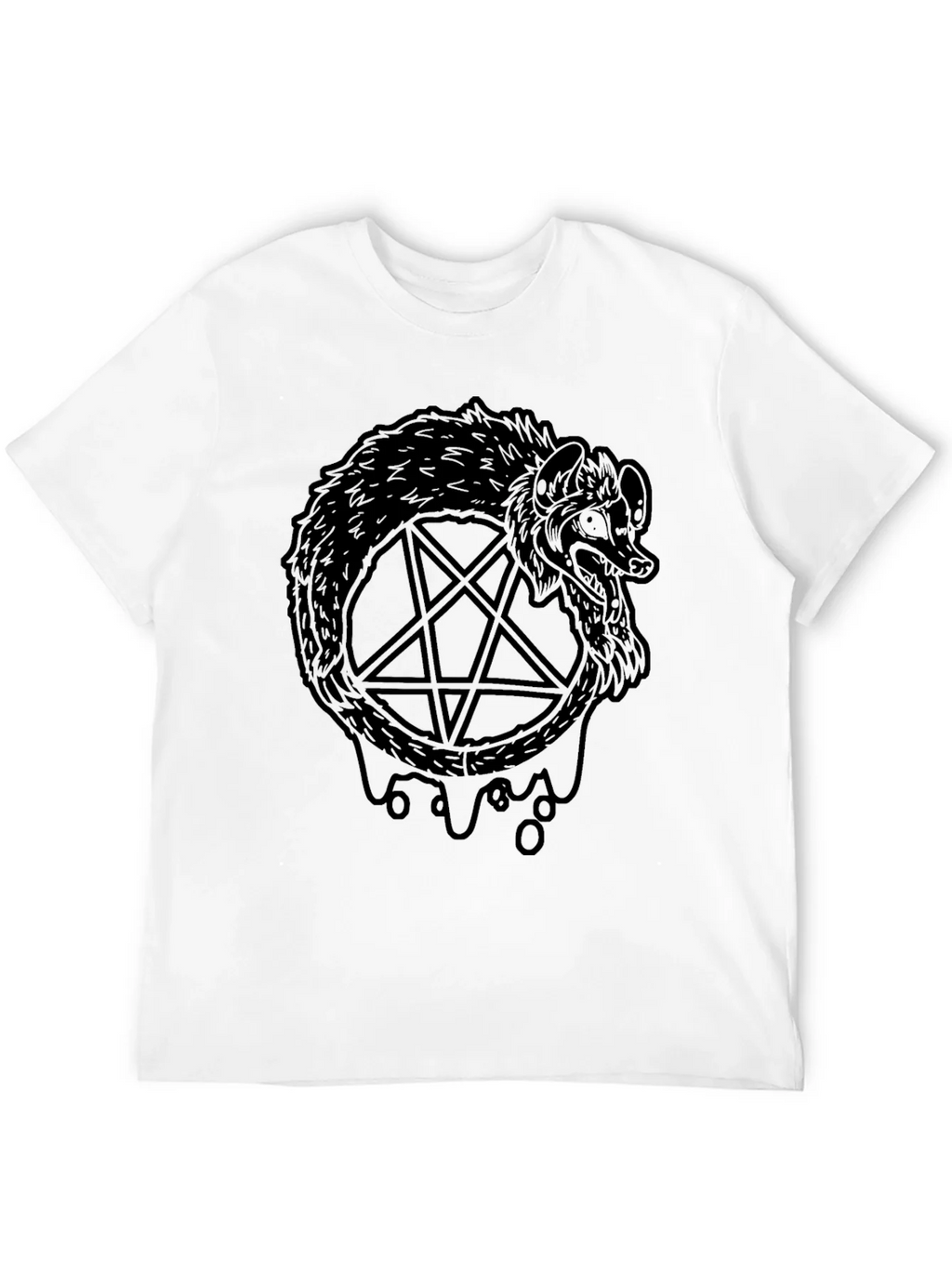Ouroboros Pentagram Black T-Shirt product image 11