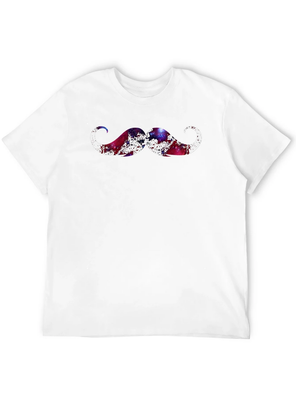 Cosmic Mustache Graphic Tee - Black Cotton T-Shirt product image 11