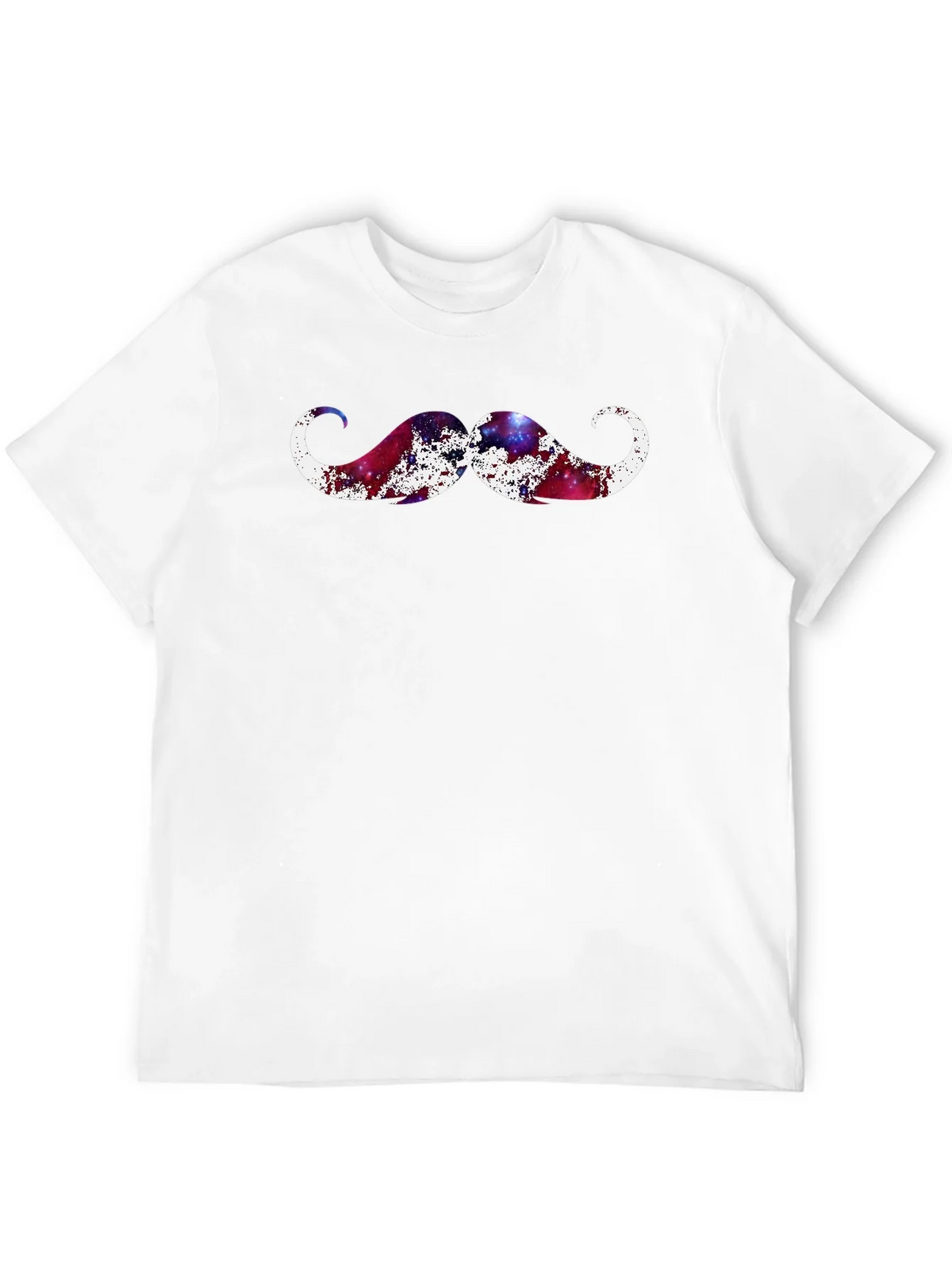 Cosmic Mustache Graphic Tee - Black Cotton T-Shirt product image 11
