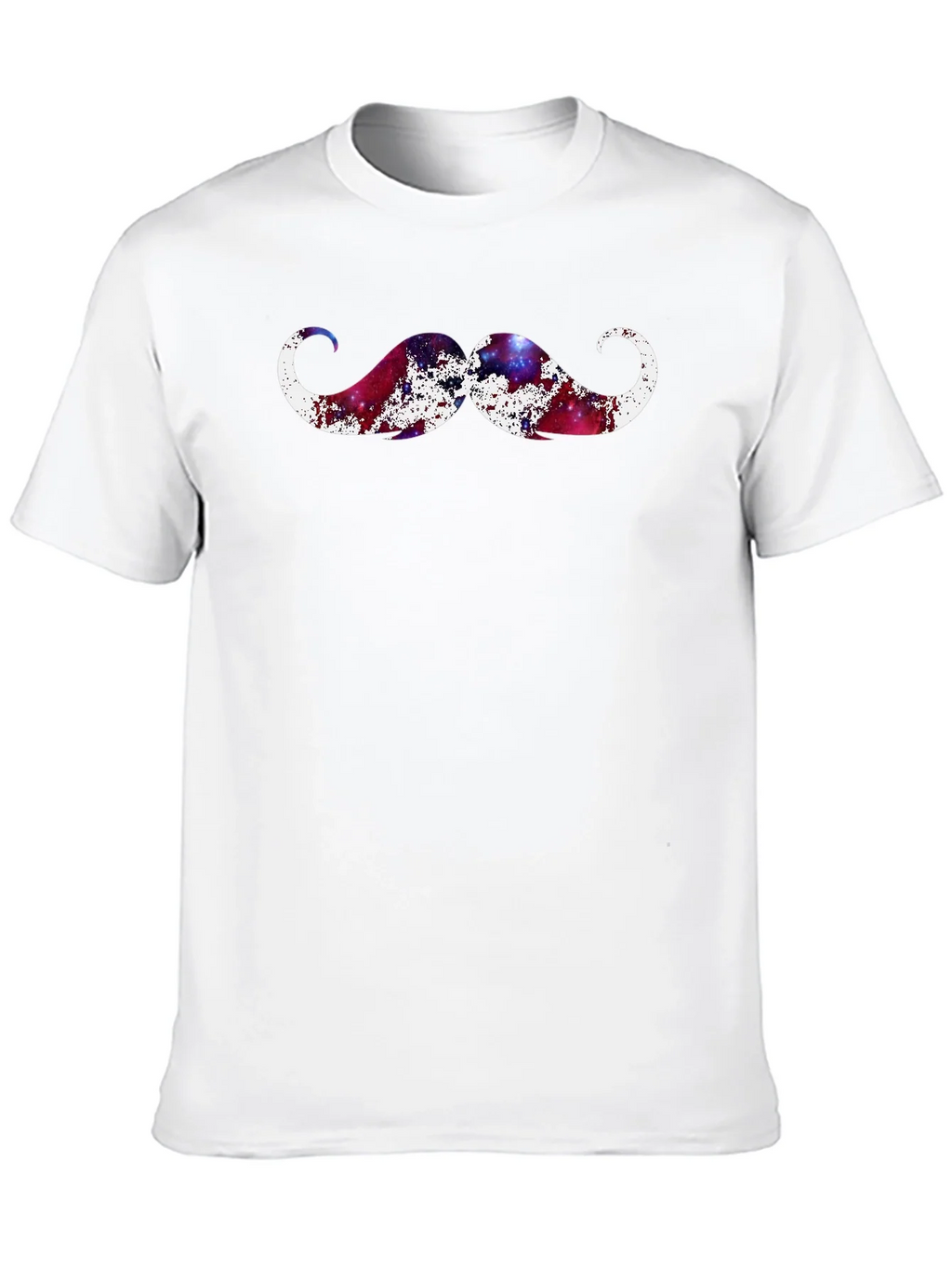 Cosmic Mustache Graphic Tee - Black Cotton T-Shirt product image 9