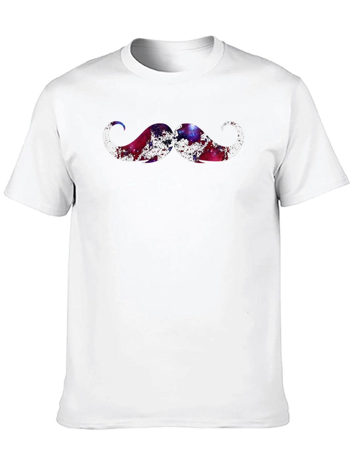 Cosmic Mustache Graphic Tee - Black Cotton T-Shirt product image 9