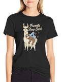 Favorite Sleep Shirt - Llama Sloth and Koala Black T-Shirt product image 1