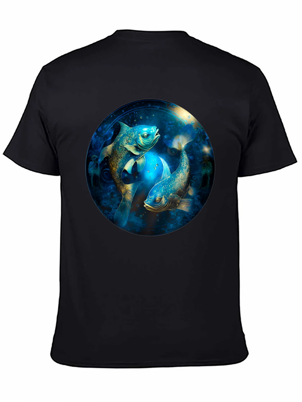 Pisces Zodiac T-Shirt - Artistic Fish Design product image 4