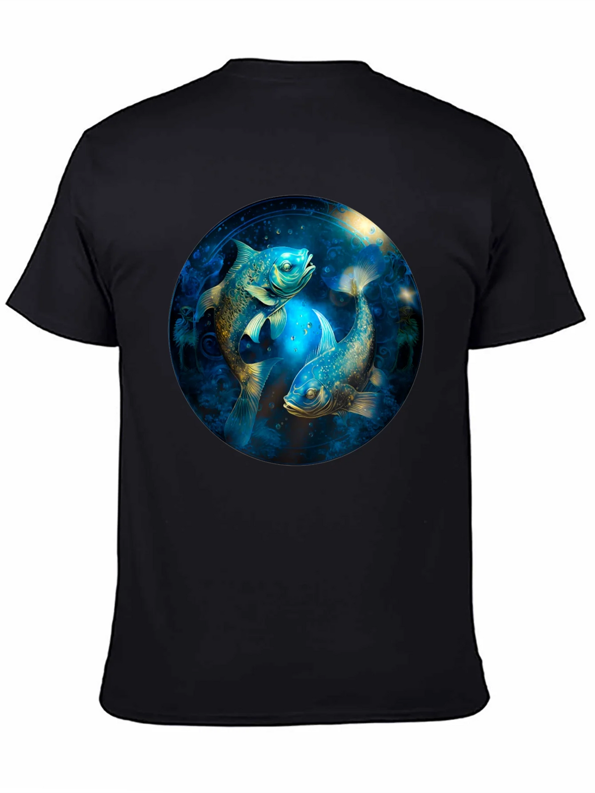 Pisces Zodiac T-Shirt - Artistic Fish Design product image 4