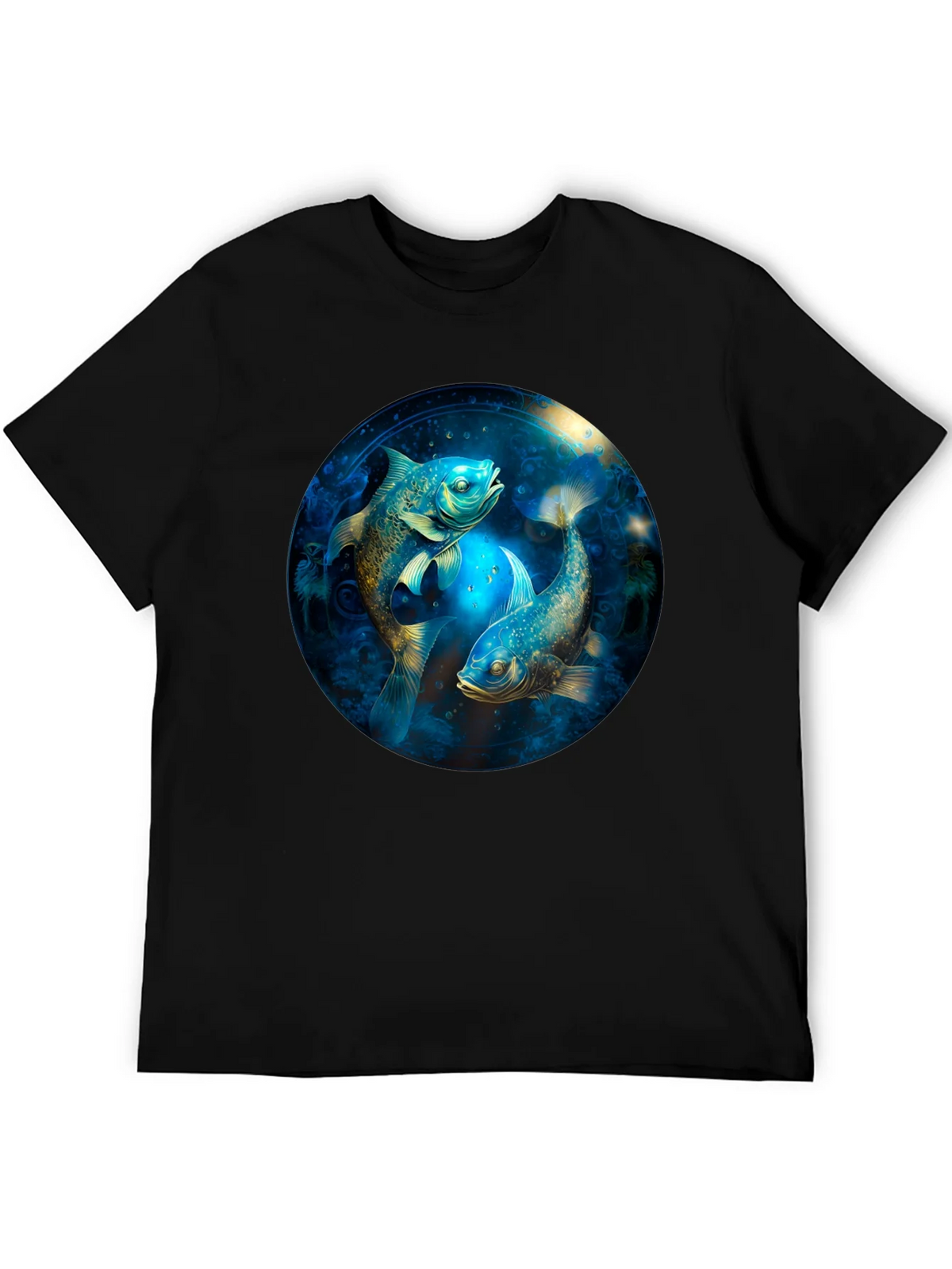 Pisces Zodiac T-Shirt - Artistic Fish Design product image 5