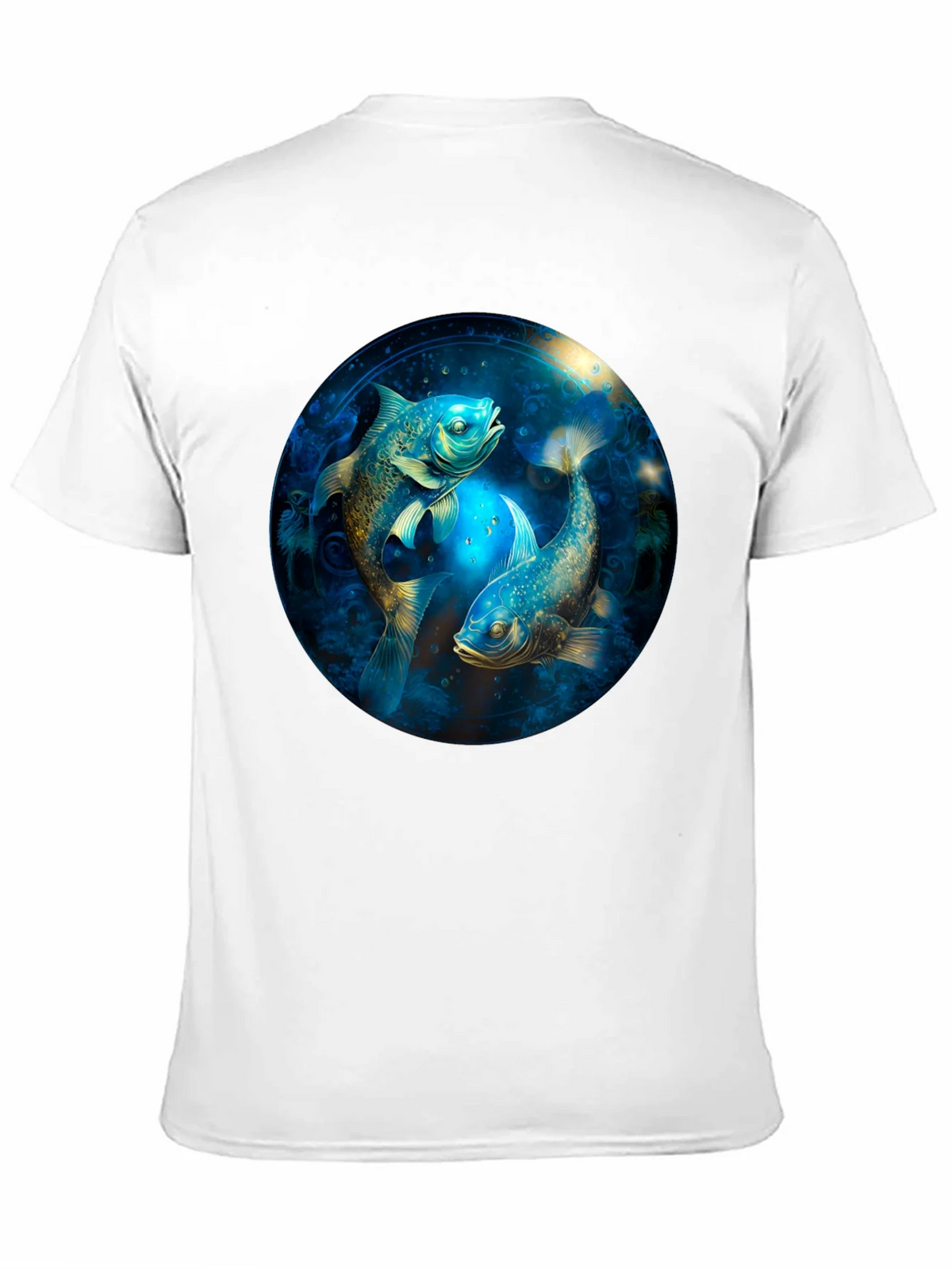 Pisces Zodiac T-Shirt - Artistic Fish Design product image 10