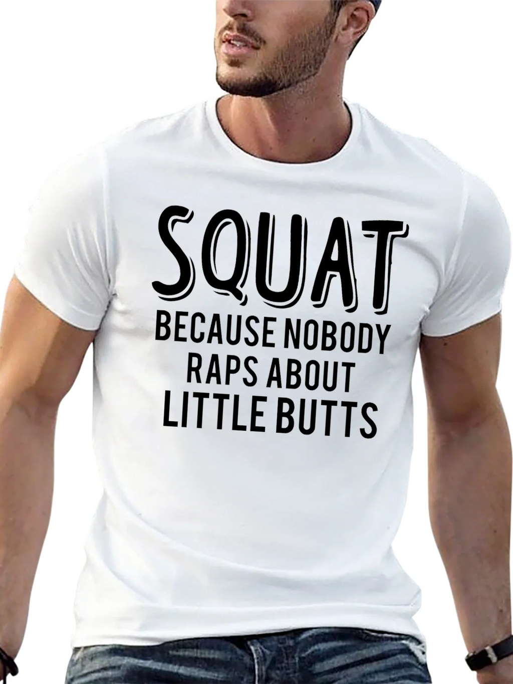 Squat Humor T-Shirt - Raps About Little Butts product image 12