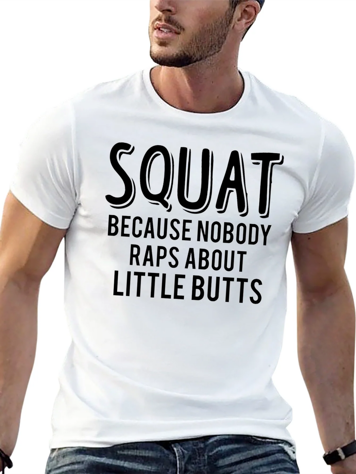 Squat Humor T-Shirt - Raps About Little Butts product image 12