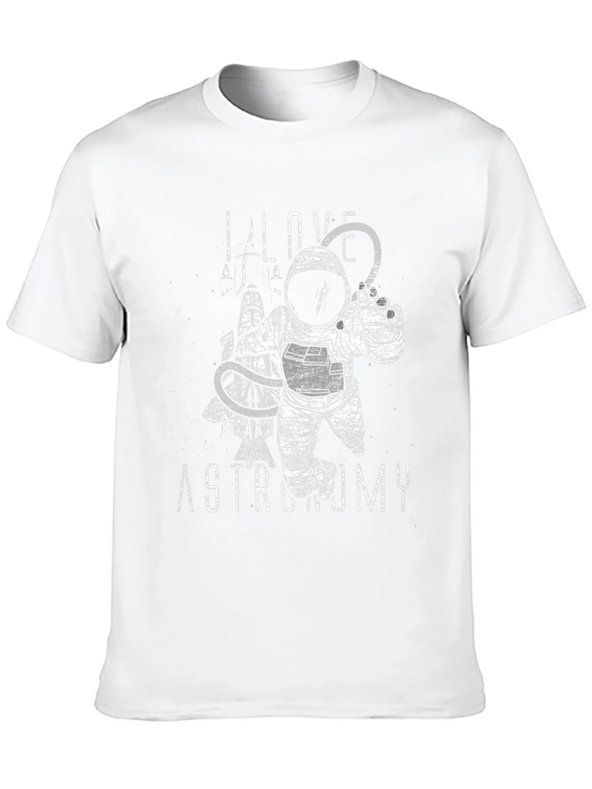 Astronomy Lover Graphic Tee - Black Cotton Astronaut Design product image 5