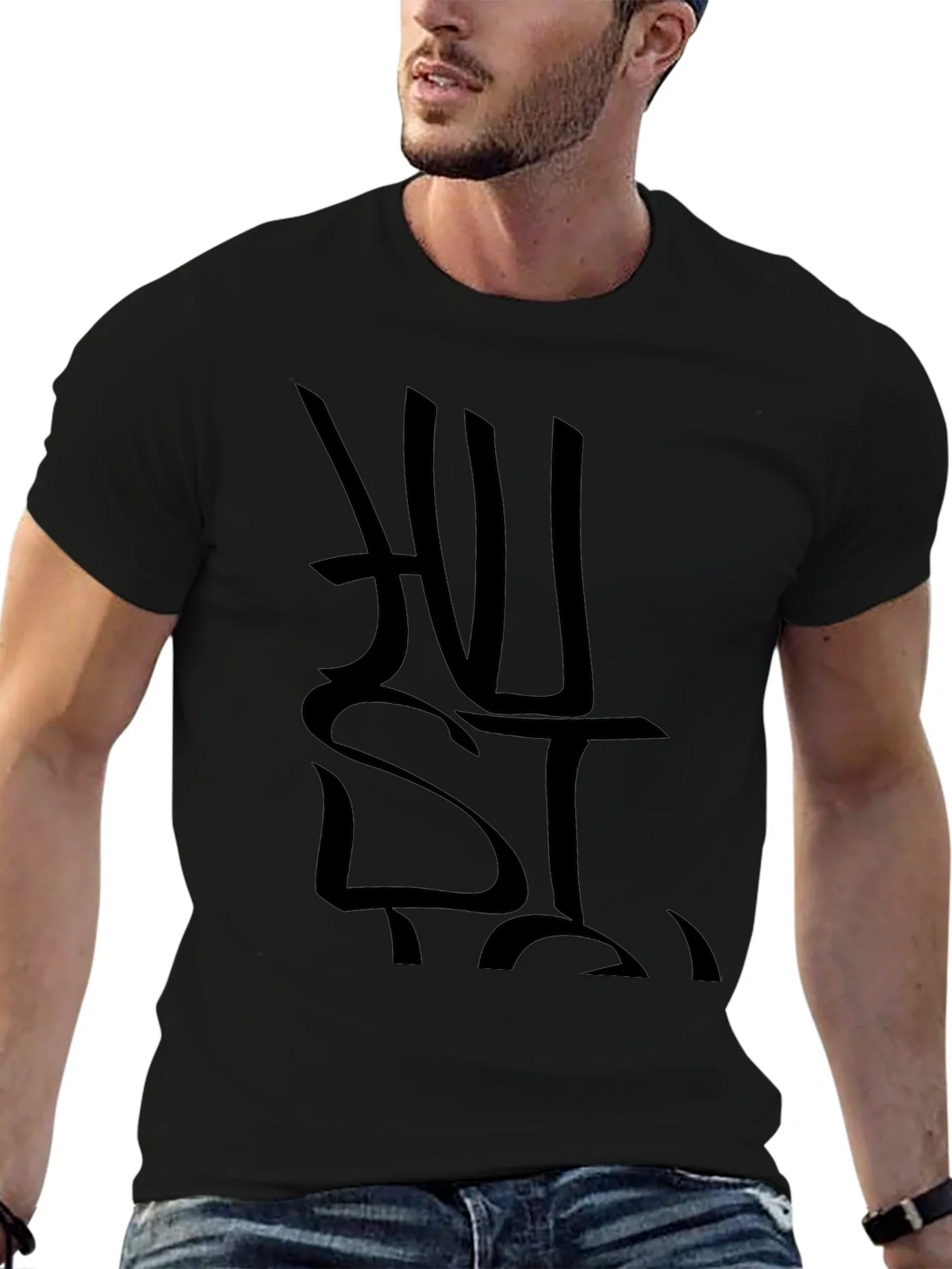Black Hustle Graphic Print T-Shirt product image 4