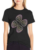 Abstract Flower Tee - Black Graphic T-Shirt product image 1