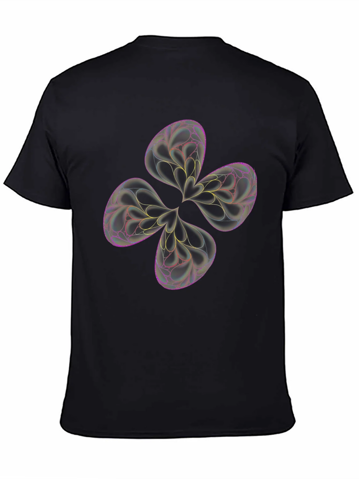 Abstract Flower Tee - Black Graphic T-Shirt product image 3