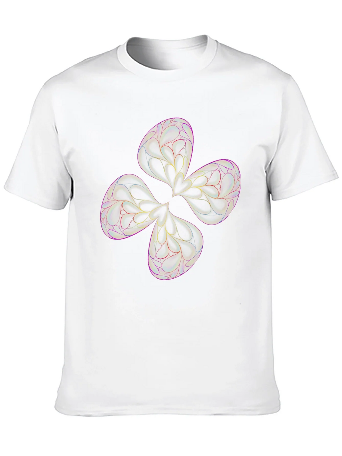 Abstract Flower Tee - Black Graphic T-Shirt product image 6