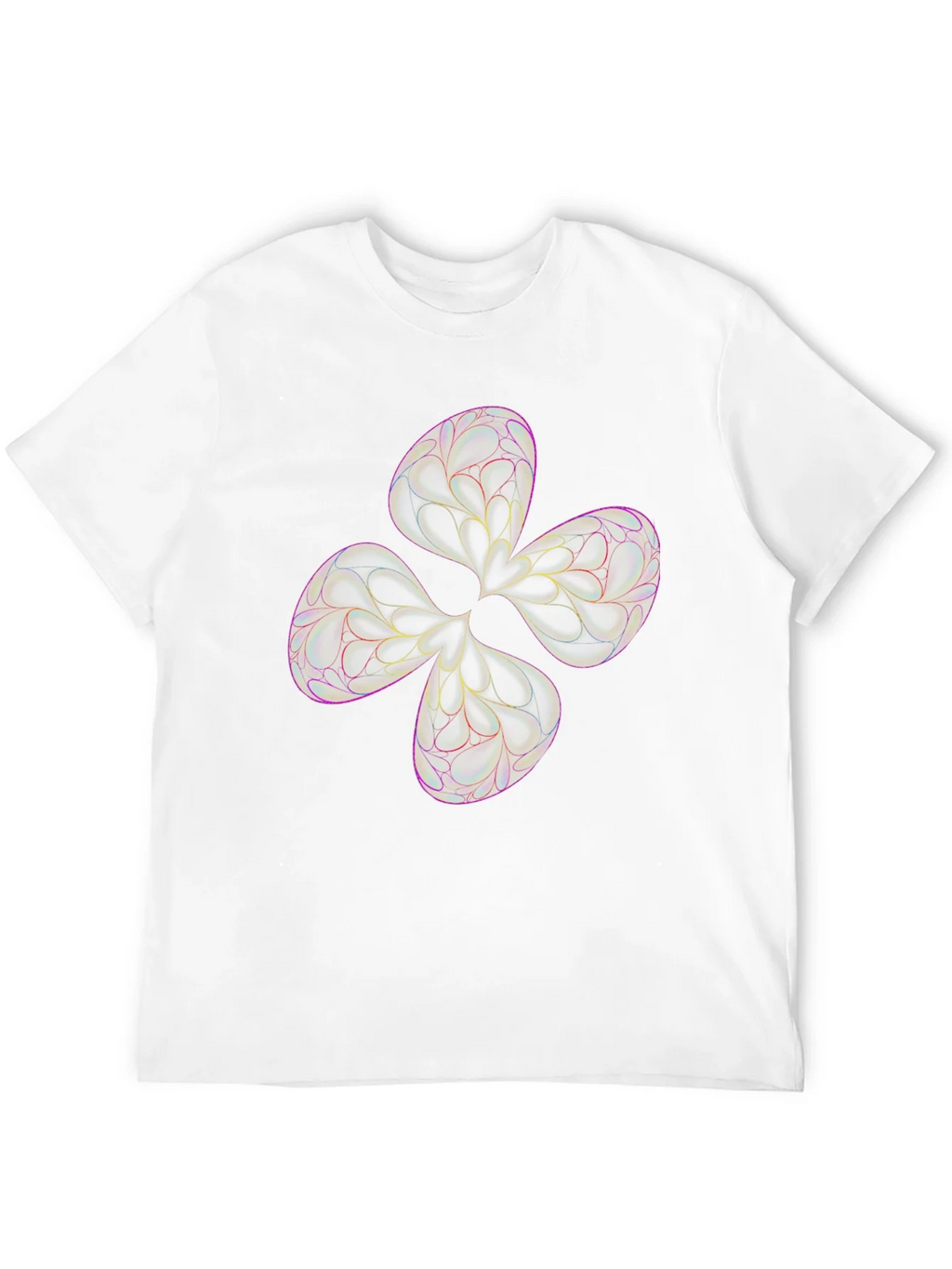 Abstract Flower Tee - Black Graphic T-Shirt product image 8