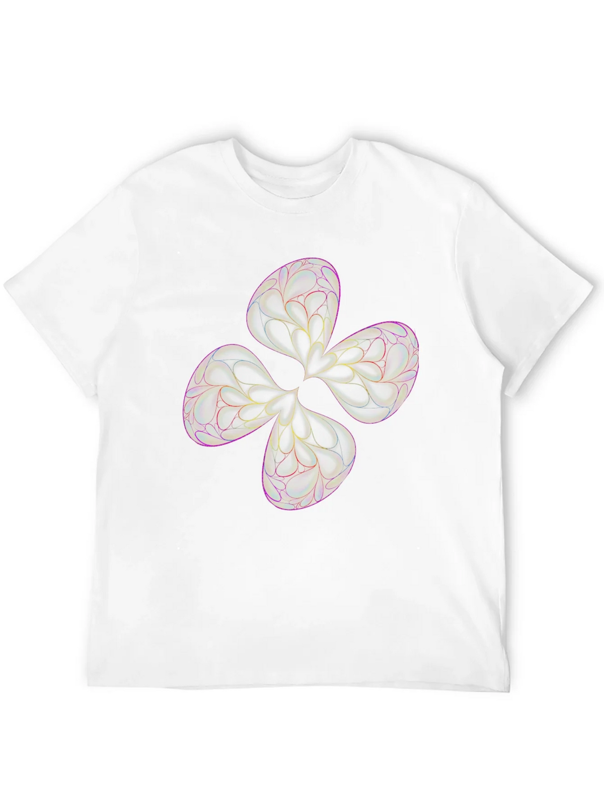 Abstract Flower Tee - Black Graphic T-Shirt product image 8