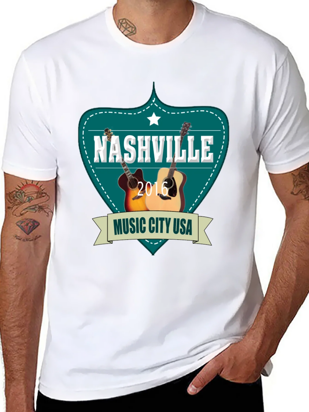 Nashville Music City USA Guitar T-Shirt product image 7