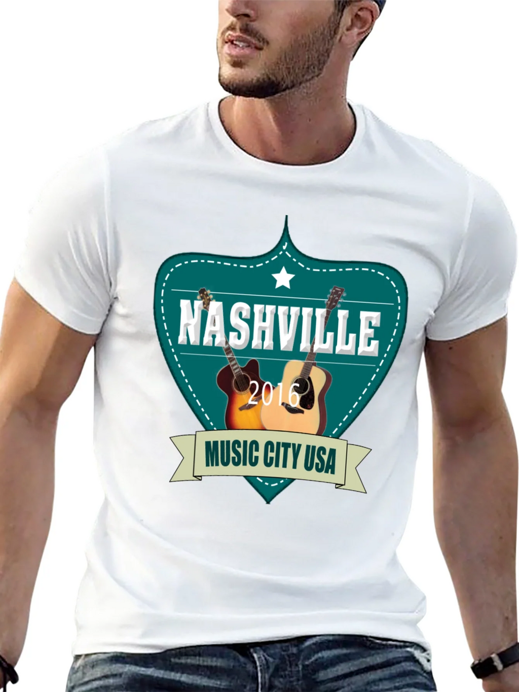 Nashville Music City USA Guitar T-Shirt product image 12