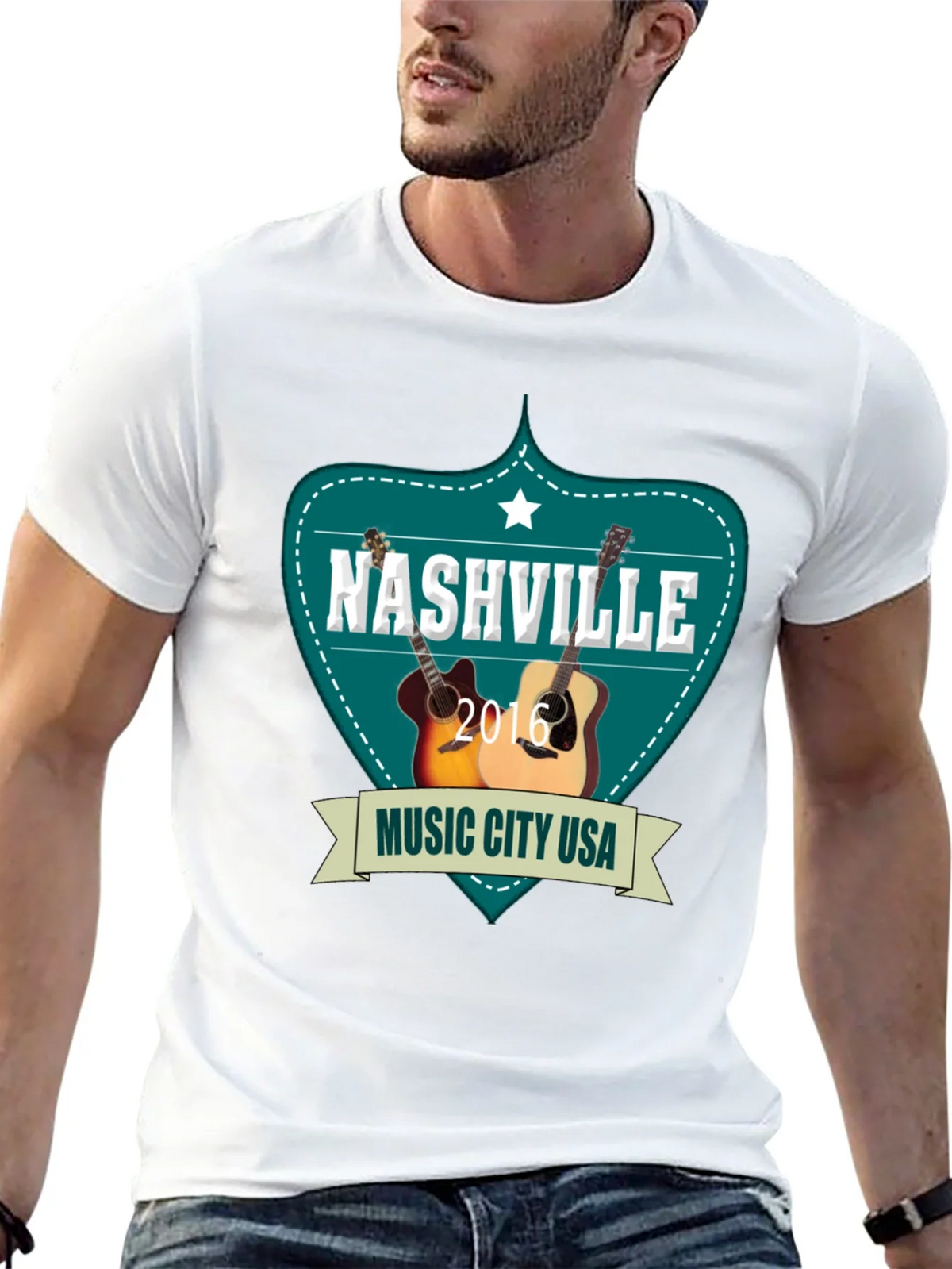 Nashville Music City USA Guitar T-Shirt product image 12
