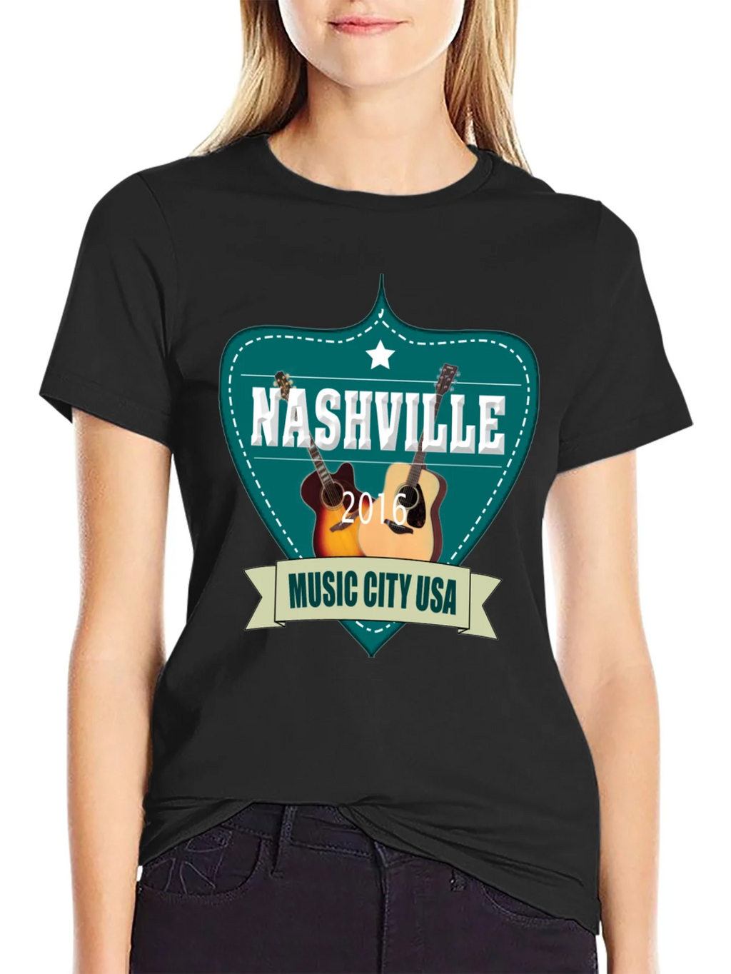 Nashville Music City USA Guitar T-Shirt product image 2