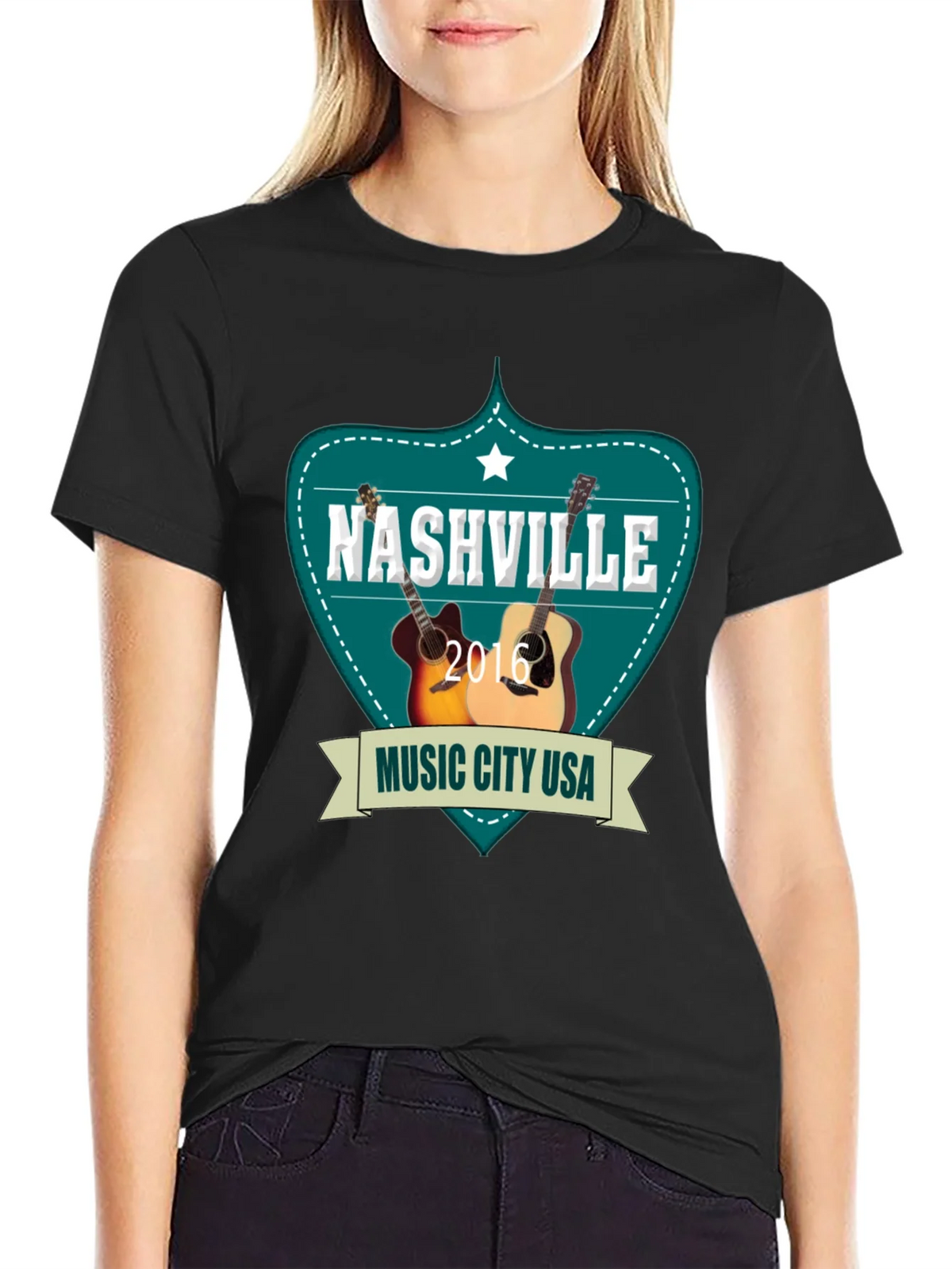 Nashville Music City USA Guitar T-Shirt product image 2