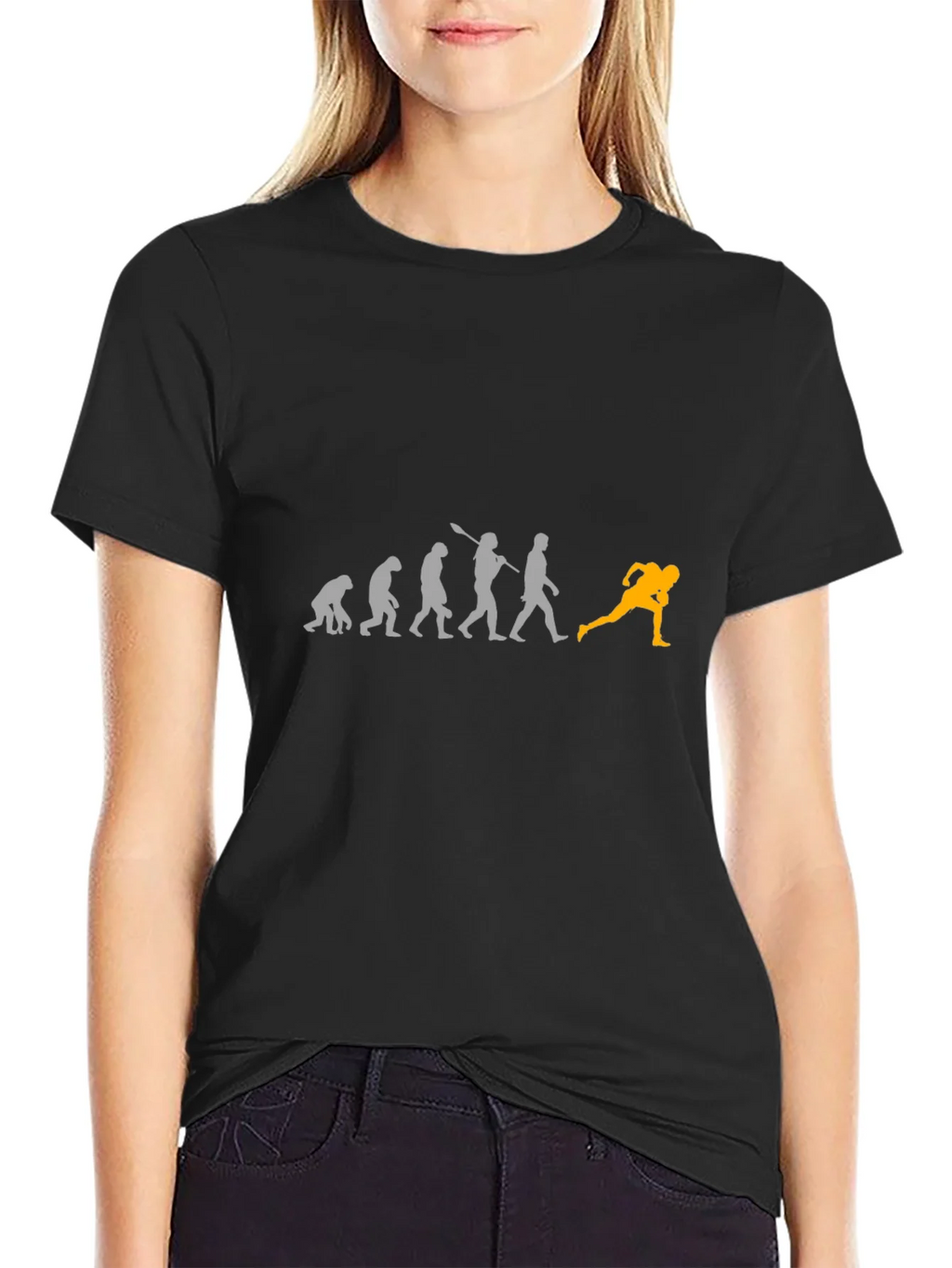 Evolution of Football Black T-Shirt product image 2